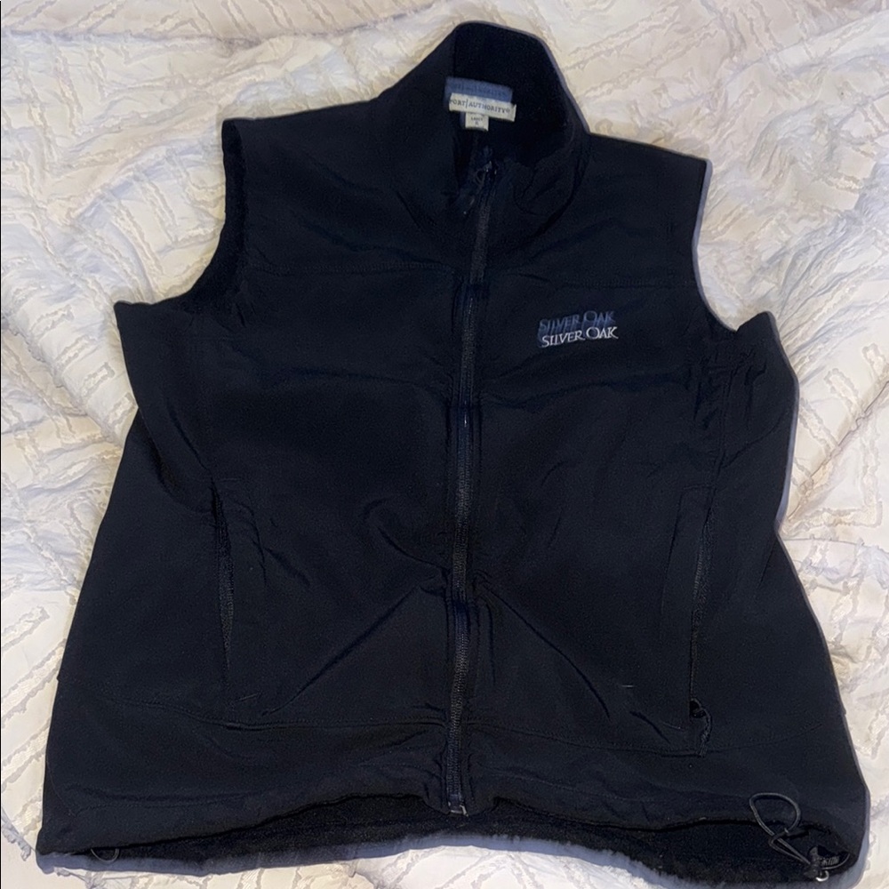 Port Authority Black Ladies Vest